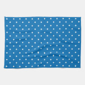 Seamless blue background polka dot pattern  theedoek (Horizontaal)