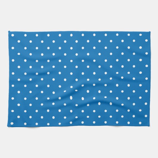 Seamless blue background polka dot pattern  theedoek (Horizontaal)