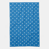 Seamless blue background polka dot pattern  theedoek (Verticaal)