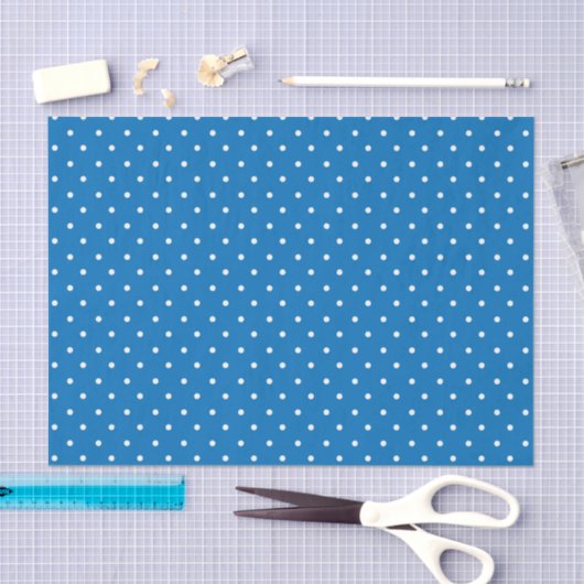 Seamless blue background polka dot pattern  tissuepapier (Craft)