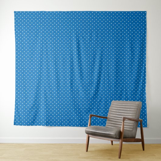 Seamless blue background polka dot pattern  wandkleed (In Situ (horizontaal))