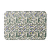 Seamless blue, yellow, and white floral pattern  badmat (Voorkant)