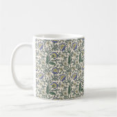 Seamless blue, yellow, and white floral pattern  koffiemok (Links)