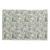 Seamless blue, yellow, and white floral pattern  kussensloop (Achterkant-Links)