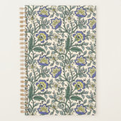 Seamless blue, yellow, and white floral pattern  planner (Voorkant)