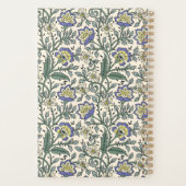 Seamless blue, yellow, and white floral pattern  planner (Achterkant)