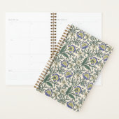 Seamless blue, yellow, and white floral pattern  planner (Display)