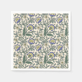 Seamless blue, yellow, and white floral pattern  servet