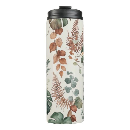 Seamless boho botanical pattern Flowers  Thermosbeker (Voorkant)