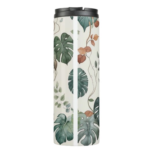 Seamless boho botanical pattern Flowers  Thermosbeker (Achterkant)
