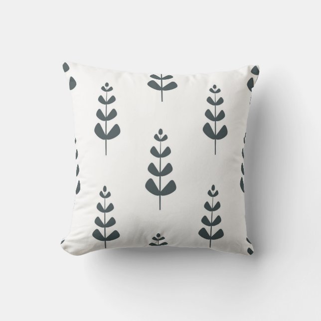 seamless botanical  simple pattern  with plants in kussen (Voorkant)