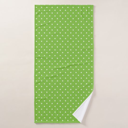 Seamless  bright lime polka dot pattern  bad handdoek (Badhanddoek)