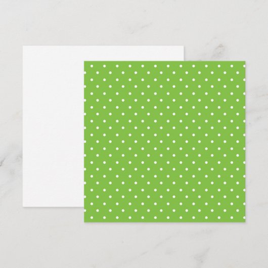Seamless  bright lime polka dot pattern  bedankkaart (Voorkant / Achterkant)