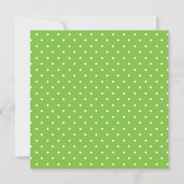 Seamless  bright lime polka dot pattern  bedankkaart