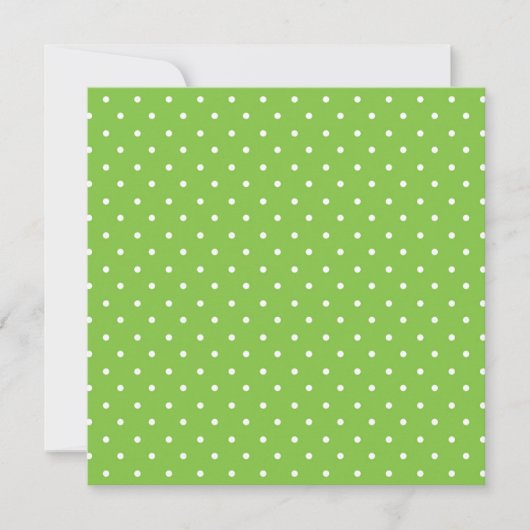 Seamless  bright lime polka dot pattern  bedankkaart (Voorkant)