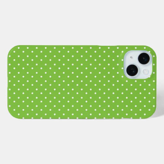 Seamless  bright lime polka dot pattern  Case-Mate iPhone case (Achterkant (horizontaal))