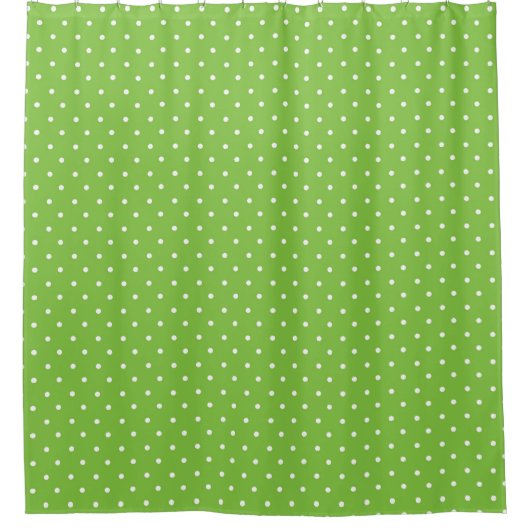 Seamless  bright lime polka dot pattern  douchegordijn (Voorkant)