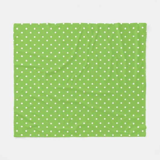 Seamless  bright lime polka dot pattern  fleece deken (Voorkant (Horizontaal))