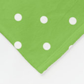 Seamless  bright lime polka dot pattern  fleece deken (Hoek)