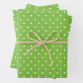 Seamless bright lime polka dot pattern inpakpapier vel (In situ)