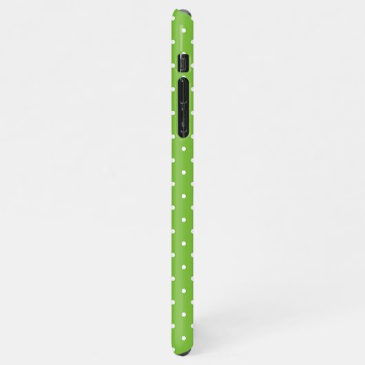 Seamless  bright lime polka dot pattern  iPhone hoesje (Linkerkant)