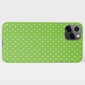 Seamless  bright lime polka dot pattern  iPhone hoesje (Achterkant horizontaal)