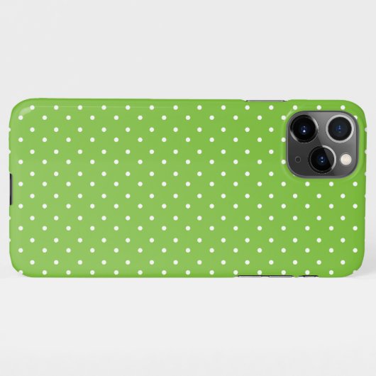 Seamless  bright lime polka dot pattern  iPhone hoesje (Achterkant horizontaal)