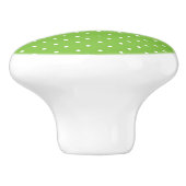 Seamless  bright lime polka dot pattern  keramische knop (Zijkant)