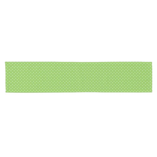 Seamless  bright lime polka dot pattern  korte tafelloper (Horizontaal)
