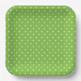 Seamless  bright lime polka dot pattern  papieren bordje