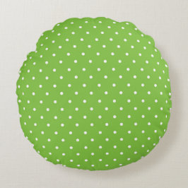 Seamless  bright lime polka dot pattern  rond kussen