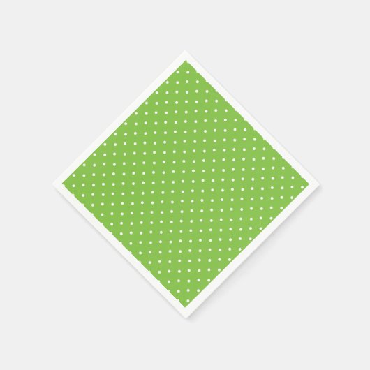Seamless bright lime polka dot pattern servet (Hoek)