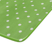 Seamless  bright lime polka dot pattern  snijplank (Hoek)