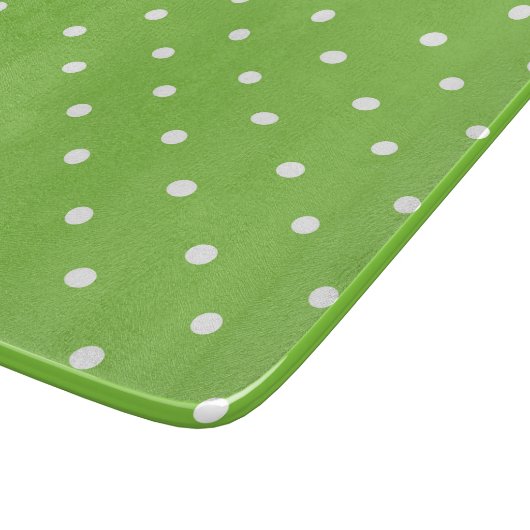 Seamless  bright lime polka dot pattern  snijplank (Hoek)