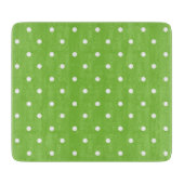 Seamless  bright lime polka dot pattern  snijplank (Voorkant)