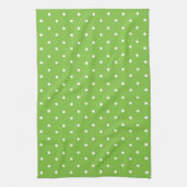 Seamless  bright lime polka dot pattern  theedoek (Verticaal)