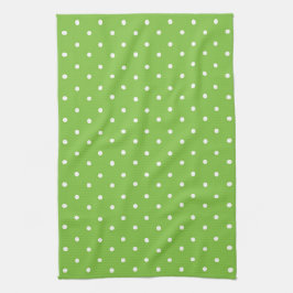 Seamless  bright lime polka dot pattern  theedoek