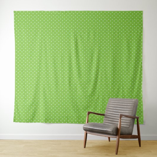 Seamless  bright lime polka dot pattern  wandkleed (In Situ (horizontaal))
