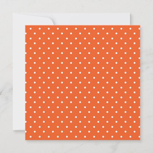 Seamless  bright orange background polka dot bedankkaart (Voorkant)