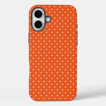 Seamless  bright orange background polka dot