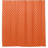 Seamless  bright orange background polka dot douchegordijn (Voorkant)