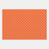 Seamless  bright orange background polka dot inpakpapier vel (Voorkant 3)