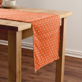 Seamless  bright orange background polka dot korte tafelloper