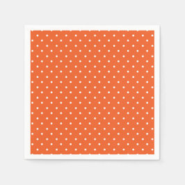Seamless  bright orange background polka dot servet