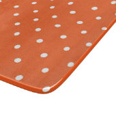 Seamless  bright orange background polka dot snijplank (Hoek)
