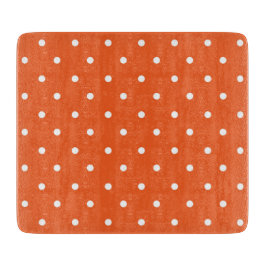 Seamless  bright orange background polka dot snijplank