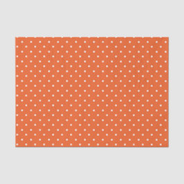Seamless  bright orange background polka dot tissuepapier