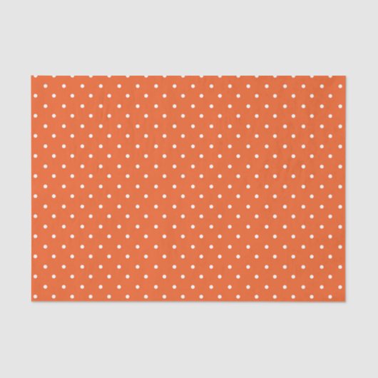 Seamless  bright orange background polka dot tissuepapier (Voorkant)