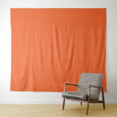 Seamless  bright orange background polka dot wandkleed (In Situ (horizontaal))