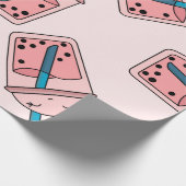 Seamless bright pattern bubble tea fruit summer dr cadeaupapier (Hoek)